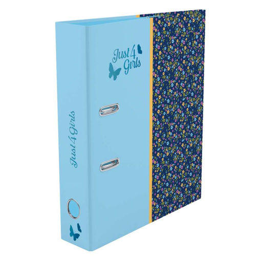Picture of JUST4GIRLS BLUE/FLOWER A4 LEVER ARCH FILE